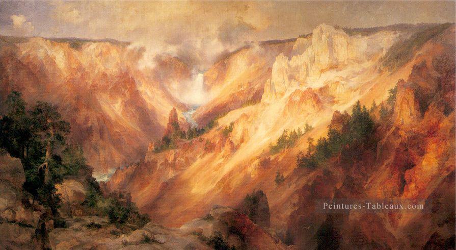 Le Grand Canyon des montagnes de Yellowstone Rocheuses école Thomas Moran Peintures à l'huile